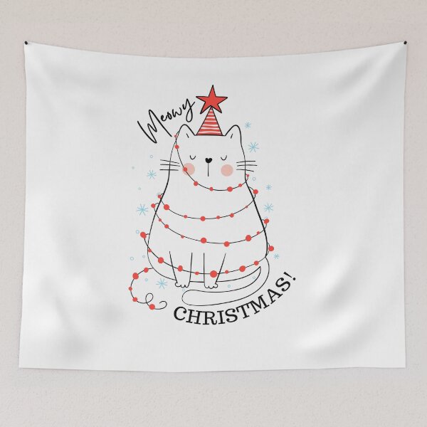 Item preview, Cute Meowy Christmas Cat Design designed and sold by ancaisaicu.