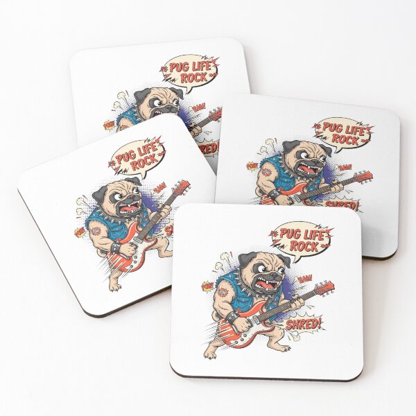 Item preview, Comic Book Rocker Pug Dog Guitar designed and sold by SholoStudio.