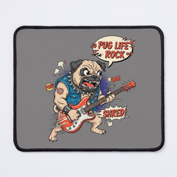 Item preview, Comic Book Rocker Pug Dog Guitar designed and sold by SholoStudio.