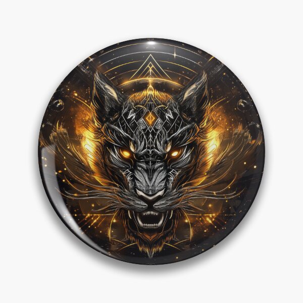 Item preview, Infernal Cosmic Tiger with Fiery Eyes and Dark Energy designed and sold by Daagath.