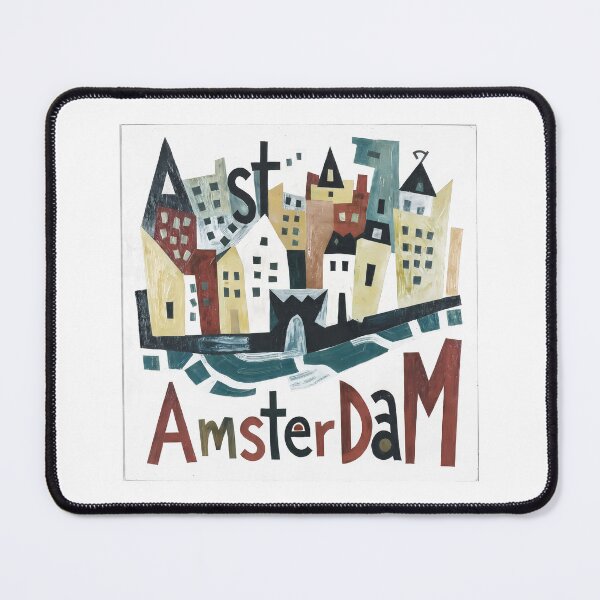 Item preview, Amsterdam Minimalist Contemporary Art Print – Modern Cityscape Wall Decor designed and sold by OzzFrequency.