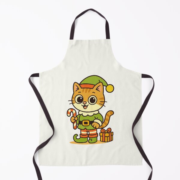 Item preview, Cute Christmas Elf Cat – Adorable Holiday Cartoon Design designed and sold by HoopeStylee.