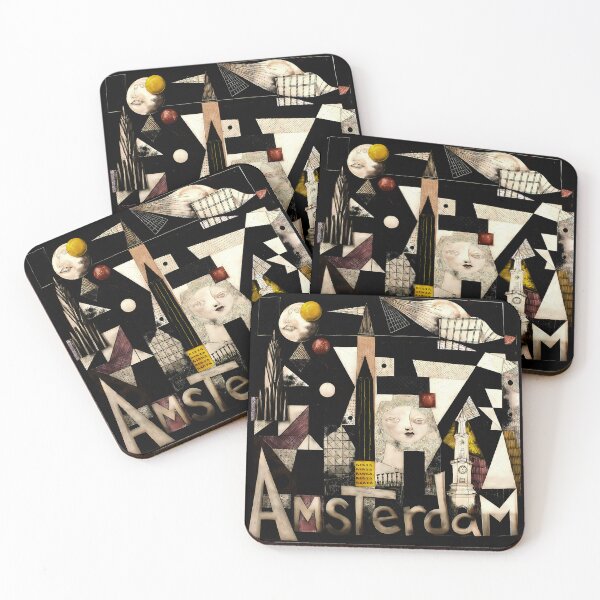 Item preview, Amsterdam Minimalist Contemporary Art Print – Modern Cityscape Wall Decor designed and sold by OzzFrequency.