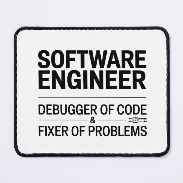 Item preview, Software Engineer Debugger Of Code Fixer Of Problems Typography Tech Humor designed and sold by GiftsForge.