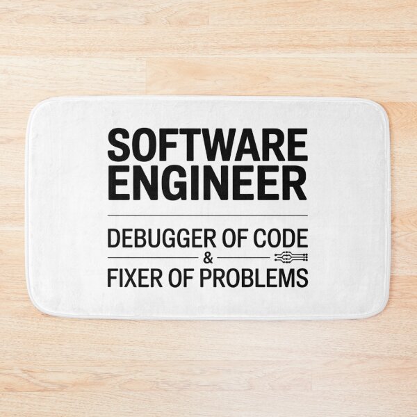 Item preview, Software Engineer Debugger Of Code Fixer Of Problems Typography Tech Humor designed and sold by GiftsForge.