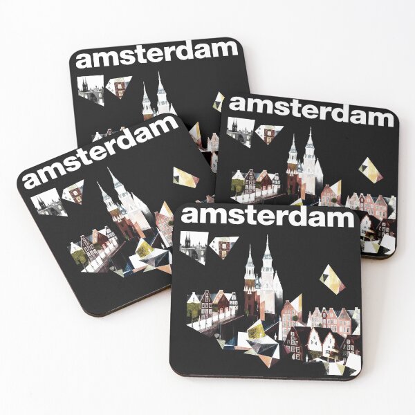 Item preview, Amsterdam Minimalist Contemporary Art Print – Modern Cityscape Wall Decor designed and sold by OzzFrequency.