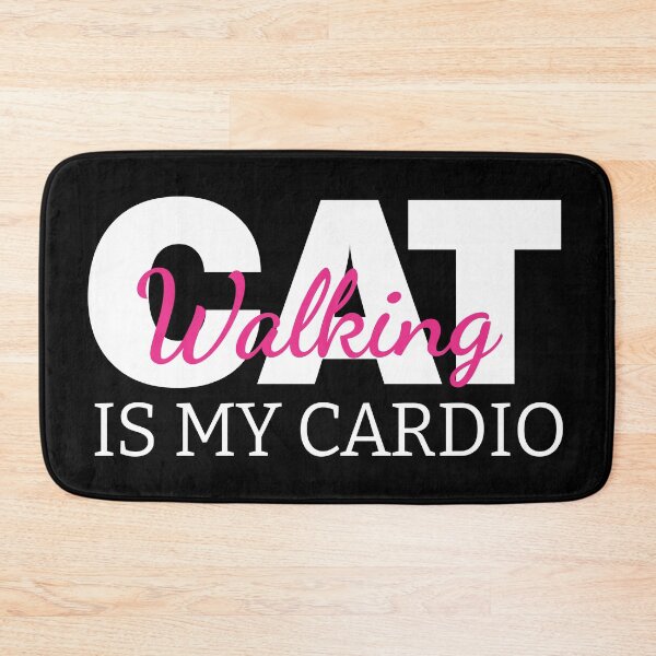 Item preview, Cat Walking Is My Cardio Funny Cat Mom Sarcastic Kitten Lover Gift designed and sold by karibov.
