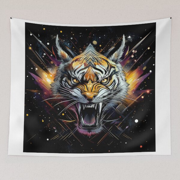 Item preview, Roaring Galactic Tiger with Cosmic Energy Burst designed and sold by Daagath.