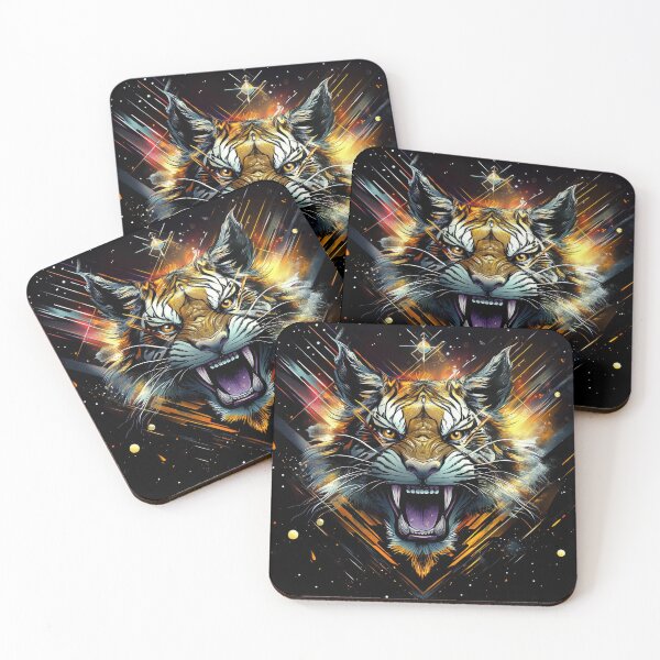 Item preview, Exploding Star Tiger with Roaring Cosmic Fury designed and sold by Daagath.