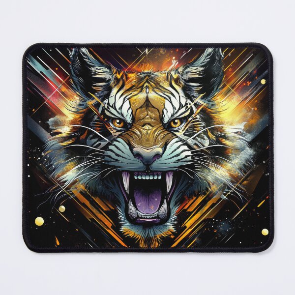 Item preview, Exploding Star Tiger with Roaring Cosmic Fury designed and sold by Daagath.