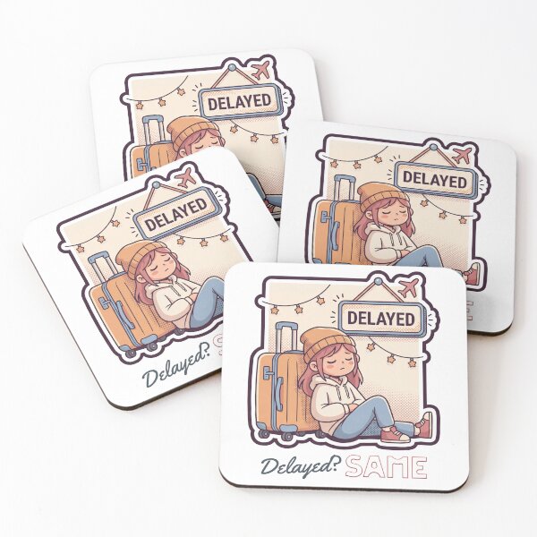Item preview, Delayed? Same – Funny Holiday Travel Chaos Shirt (Female Version) designed and sold by PIXelayDesigns.