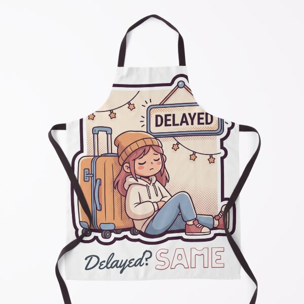 Item preview, Delayed? Same – Funny Holiday Travel Chaos Shirt (Female Version) designed and sold by PIXelayDesigns.
