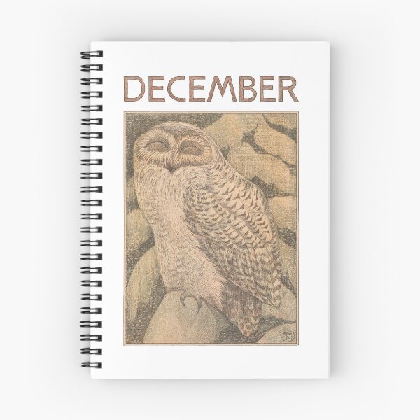 Item preview, December calendar page with snowy owl designed and sold by felttipcat.