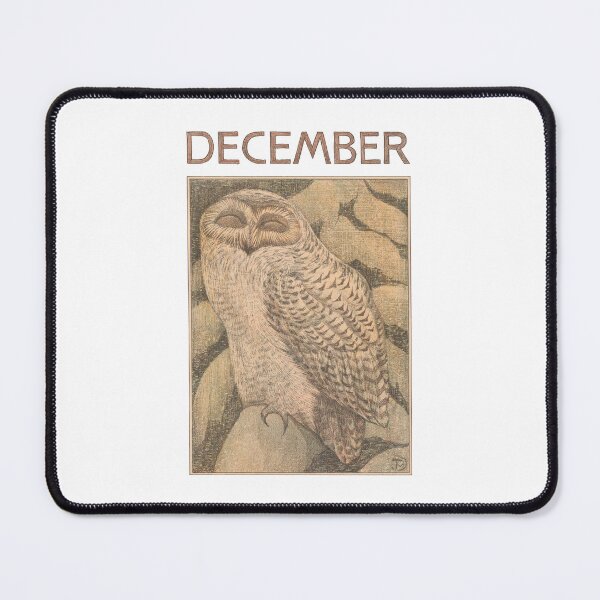 Item preview, December calendar page with snowy owl designed and sold by felttipcat.