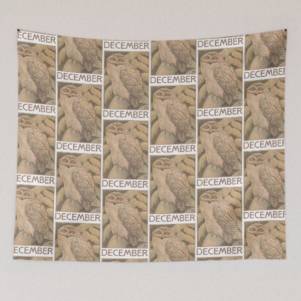 Item preview, December calendar page with snowy owl designed and sold by felttipcat.