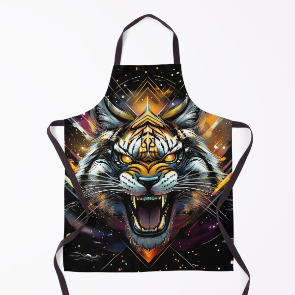 Item preview, Cosmic Roar Tiger with Neon Stripes and Galactic Burst designed and sold by Daagath.