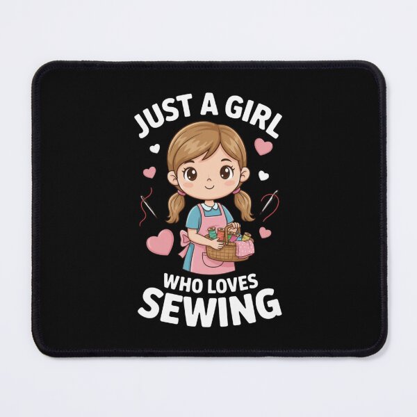 Item preview, Girl Sewing Needlework Craft Hobby Just a Girl Who Loves Sewing designed and sold by Gogetgiggles.
