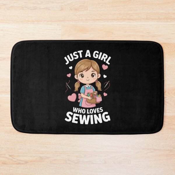 Item preview, Girl Sewing Needlework Craft Hobby Just a Girl Who Loves Sewing designed and sold by Gogetgiggles.