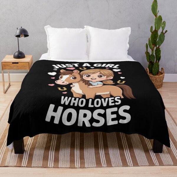 Item preview, Girl Who Loves Horses Just A Girl Equestrian Riding Mare Pony designed and sold by Gogetgiggles.