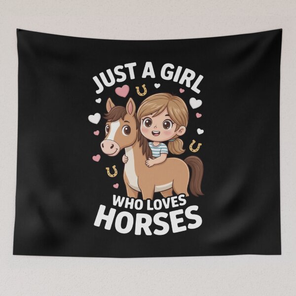 Item preview, Girl Who Loves Horses Just A Girl Equestrian Riding Mare Pony designed and sold by Gogetgiggles.