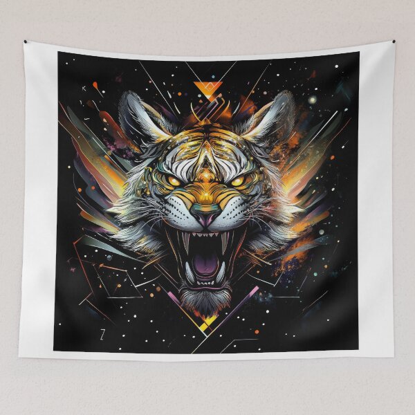 Item preview, Galactic Neon Tiger with Hyperspace Roar designed and sold by Daagath.