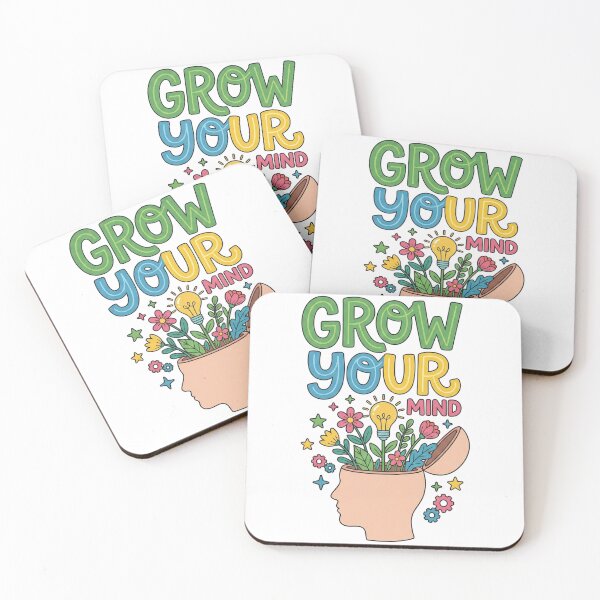 Item preview, Grow Your Mind Colorful Motivational Illustration designed and sold by EverBranz-stor.