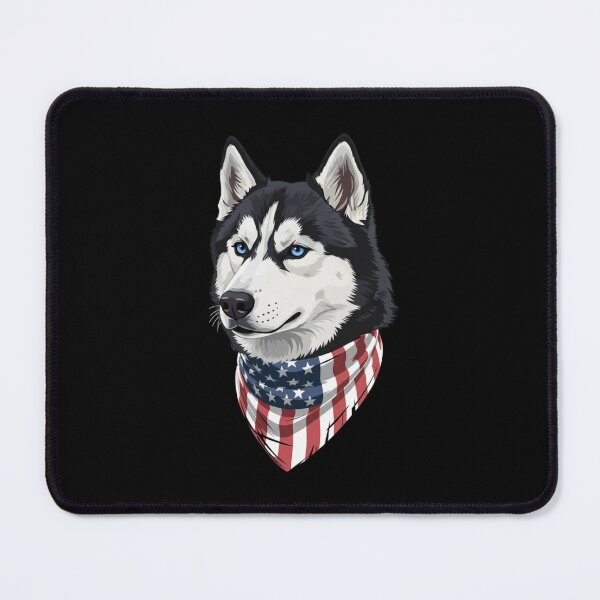 Item preview, Patriotic Siberian Husky America Dog Bandana USA Flag designed and sold by Gogetgiggles.