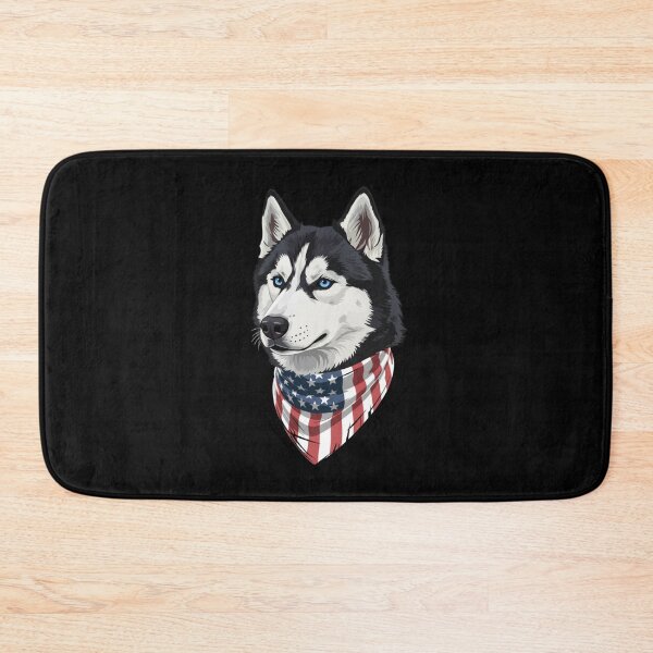 Item preview, Patriotic Siberian Husky America Dog Bandana USA Flag designed and sold by Gogetgiggles.