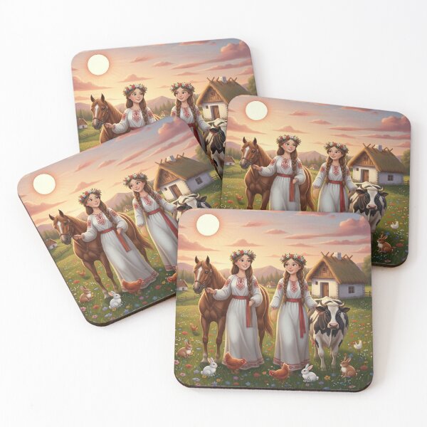Item preview, Daughters of the Sun Among Wildflowers and Farm Animals designed and sold by JanRizz.