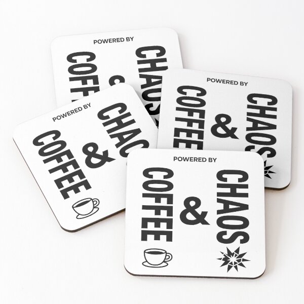 Item preview, Powered By Coffee And Chaos Mom Life Motherhood Survival Typography Design designed and sold by GiftsForge.