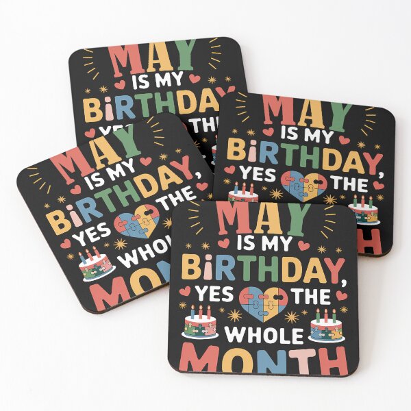 Item preview, May Birthday Puzzle Heart Birthday Month Design designed and sold by KristenosNehk.