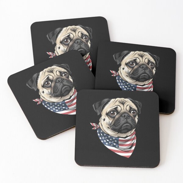 Item preview, Pug American Flag Patriotic Dog Bandana USA Independence Day designed and sold by Gogetgiggles.
