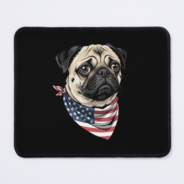 Item preview, Pug American Flag Patriotic Dog Bandana USA Independence Day designed and sold by Gogetgiggles.