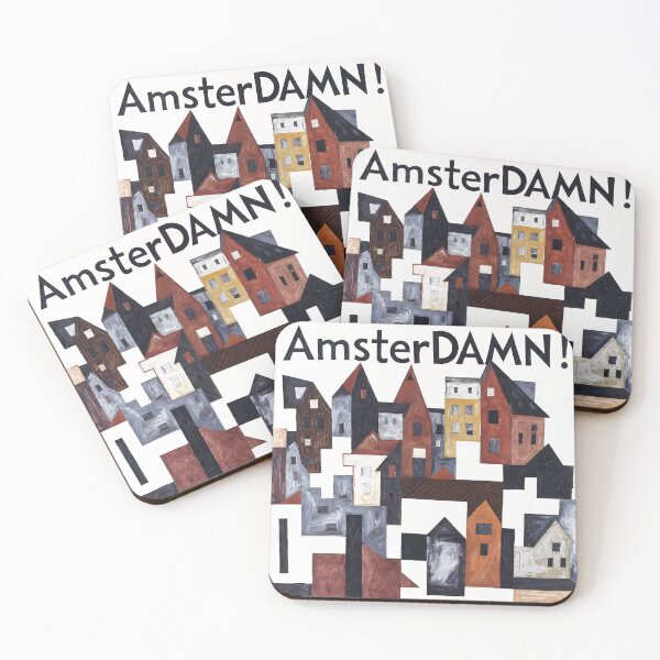Item preview, “Amsterdamn!” Minimal Contemporary Art Print designed and sold by OzzFrequency.