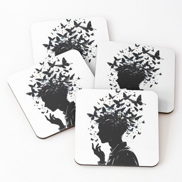 Item preview, Thought in Flight: Silhouette of the Mind with Butterflies designed and sold by S-Viirgo.