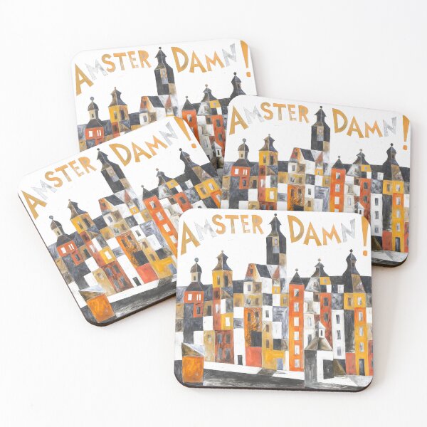 Item preview, “Amsterdamn!” Minimal Contemporary Art Print designed and sold by OzzFrequency.