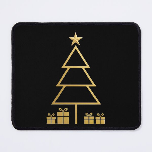 Item preview, Minimalist Gold Christmas Tree with Gifts – Elegant Holiday Art designed and sold by FUIRY .