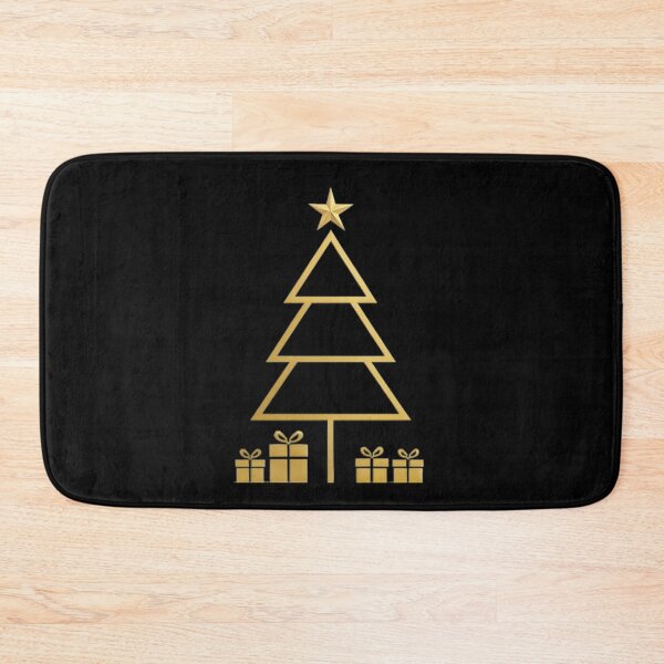 Item preview, Minimalist Gold Christmas Tree with Gifts – Elegant Holiday Art designed and sold by FUIRY .