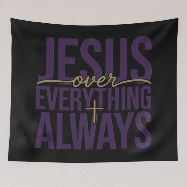 Item preview, Jesus Over Everything Always: Bold Christian Faith Typography designed and sold by elynne9.