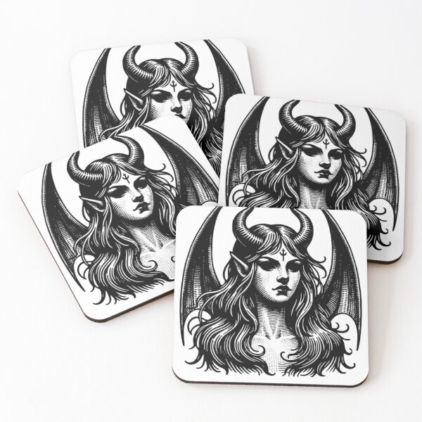 Item preview, Dark Horned Demoness Portrait designed and sold by ohemsarah.