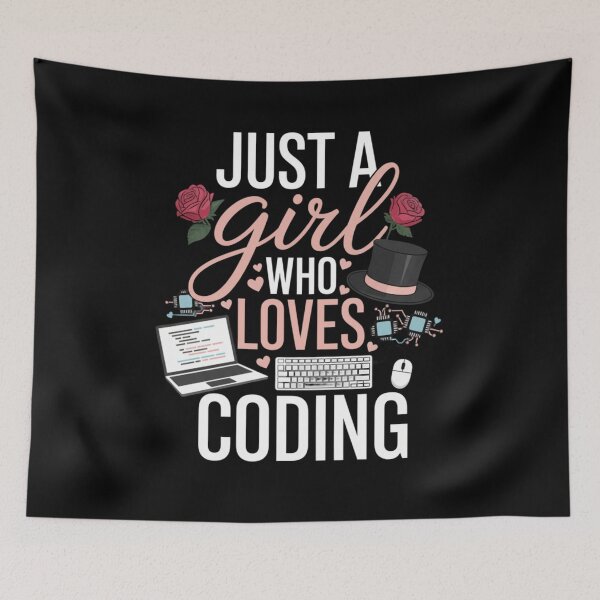 Item preview, Girl Loves Coding Code Computer Developer Programmer Just a Girl Who designed and sold by Gogetgiggles.