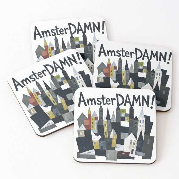 Item preview, “Amsterdamn!” Minimal Contemporary Art Print designed and sold by OzzFrequency.