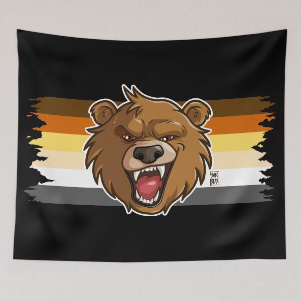Item preview, BOBO LIKES TO GROWL - BEAR FLAG designed and sold by bobobear.