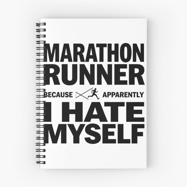 Item preview, Marathon Runner Because Apparently I Hate Myself Funny Running Typography designed and sold by GiftsForge.