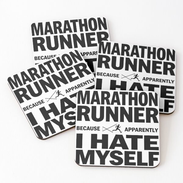 Item preview, Marathon Runner Because Apparently I Hate Myself Funny Running Typography designed and sold by GiftsForge.