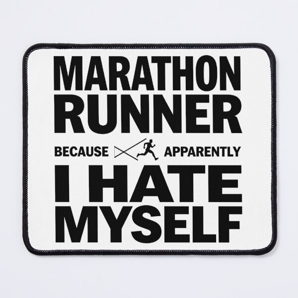 Item preview, Marathon Runner Because Apparently I Hate Myself Funny Running Typography designed and sold by GiftsForge.