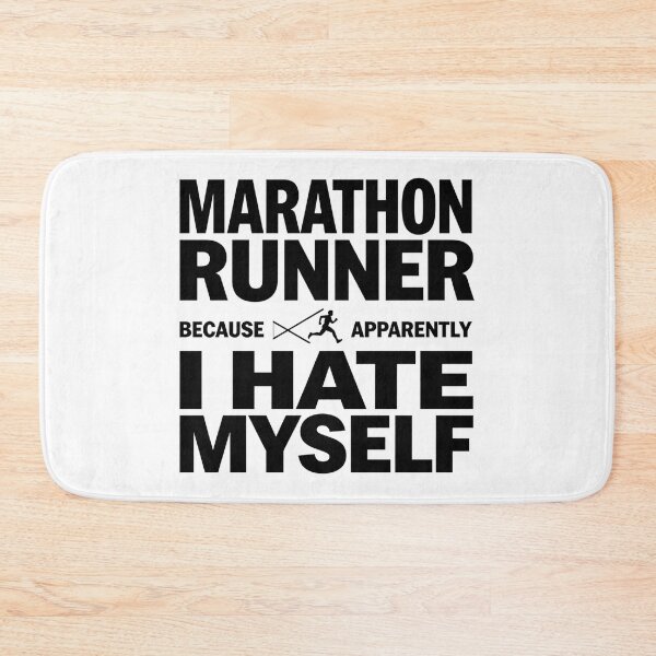 Item preview, Marathon Runner Because Apparently I Hate Myself Funny Running Typography designed and sold by GiftsForge.