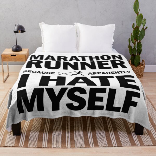 Item preview, Marathon Runner Because Apparently I Hate Myself Funny Running Typography designed and sold by GiftsForge.