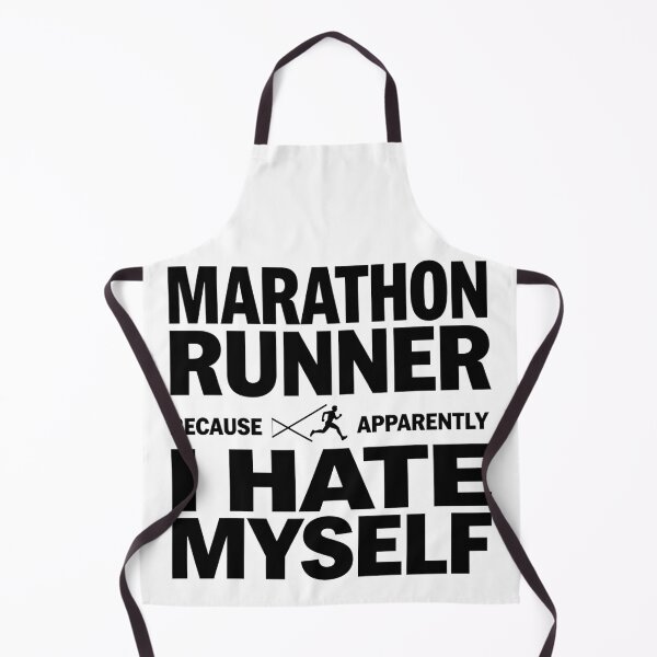 Item preview, Marathon Runner Because Apparently I Hate Myself Funny Running Typography designed and sold by GiftsForge.