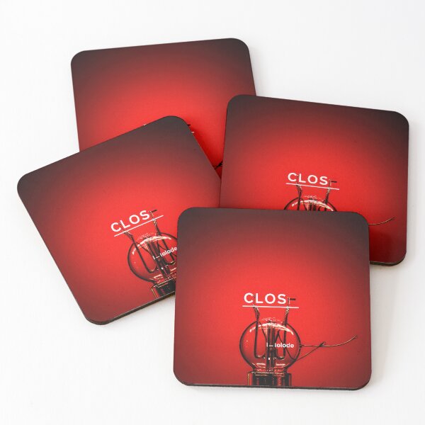 Item preview, Neon “CLOSE” Sign Inside Light Bulb – Modern Red Glow Aesthetic designed and sold by Grafititee.